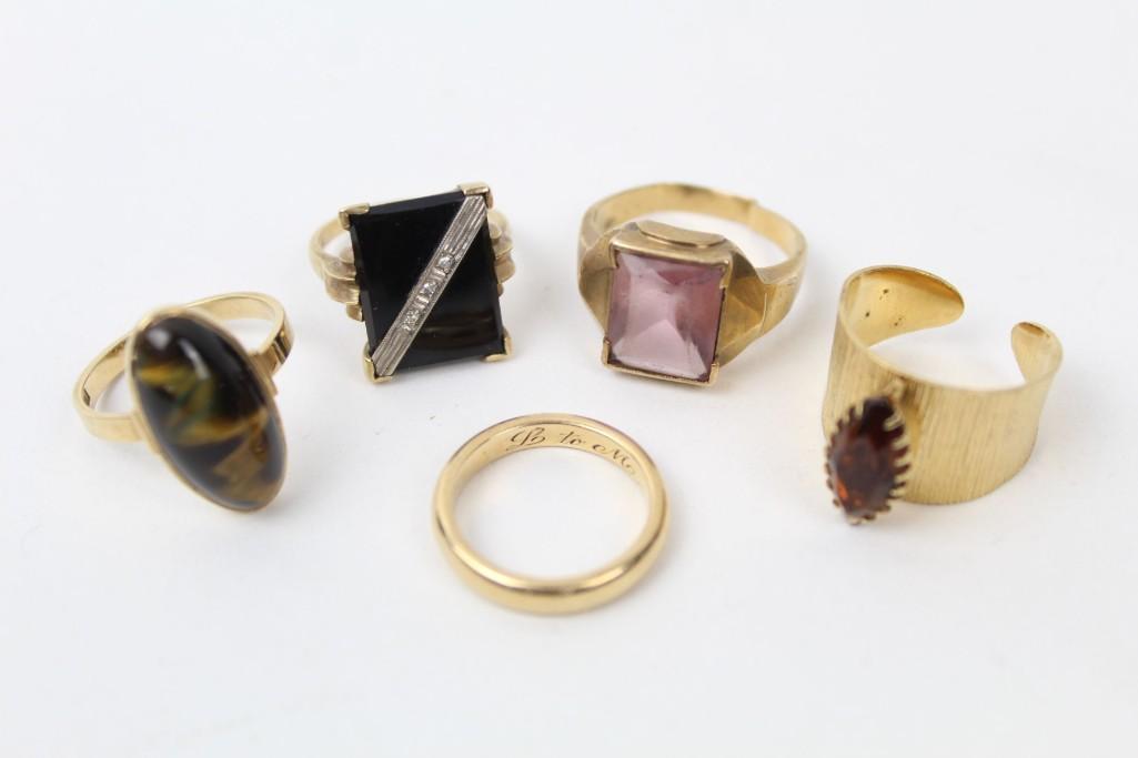 5 Vintage 10k,14k Gold Rings Jewelry, Birger Haglund (1 of 13)