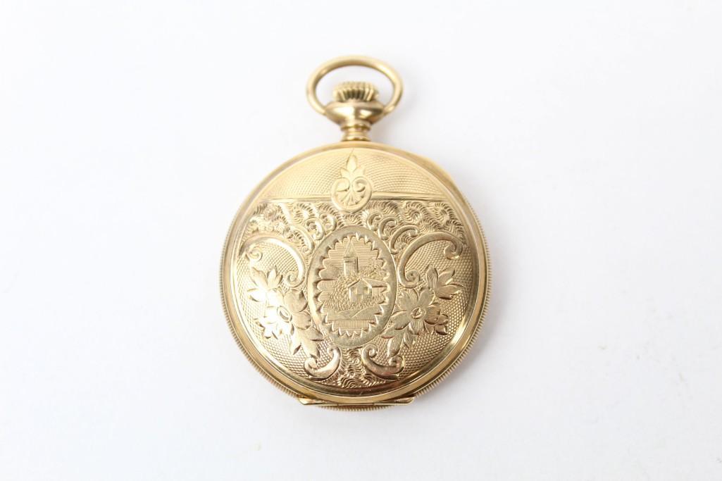 Antique 14K Gold American Waltham Pocket Watch 1902 (1 of 7)