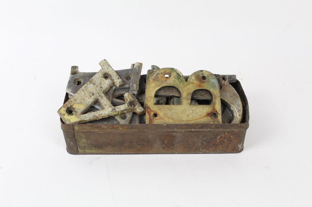 Lot of Antique Brass House Letters & Numbers (1 of 5)