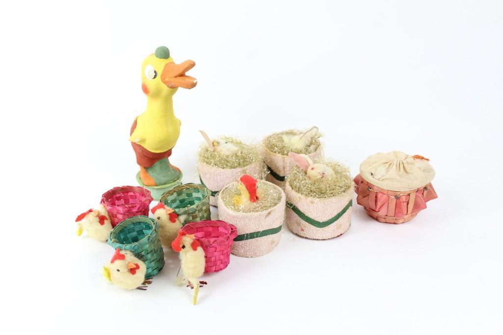 Lot of Easter Candy Containers,Baskets,Duck Person (1 of 10)