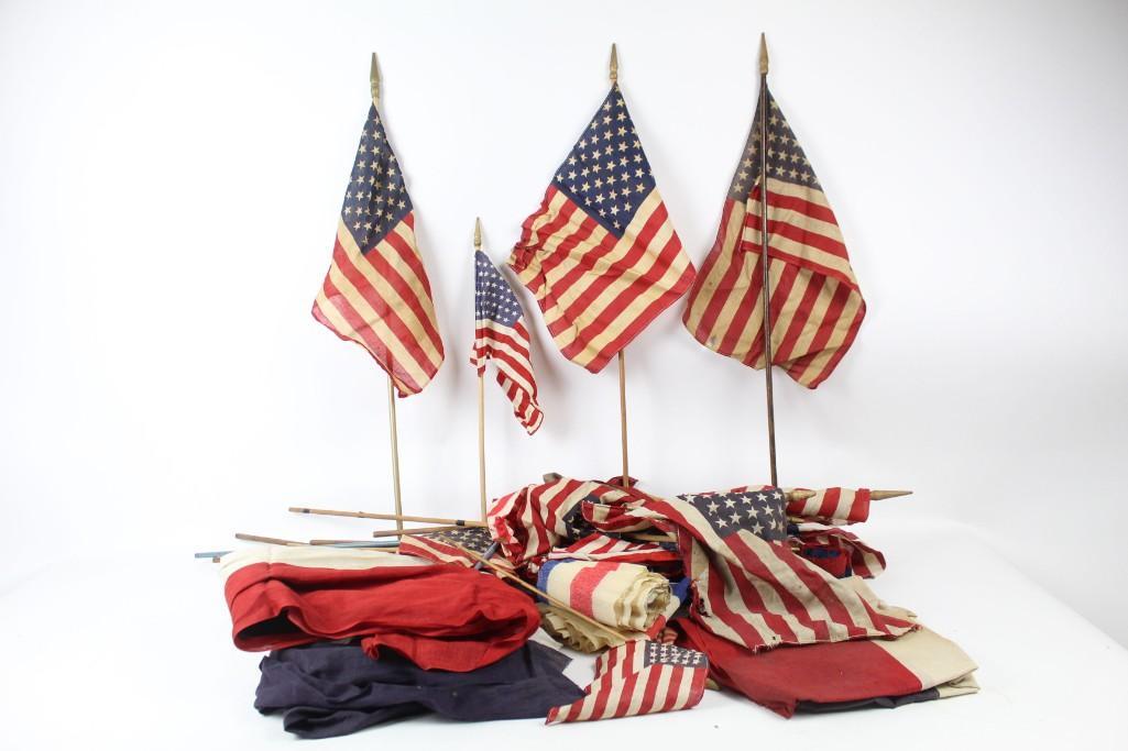 Lot of 28 American Parade Flags & Bunting, 48 Stars (1 of 9)