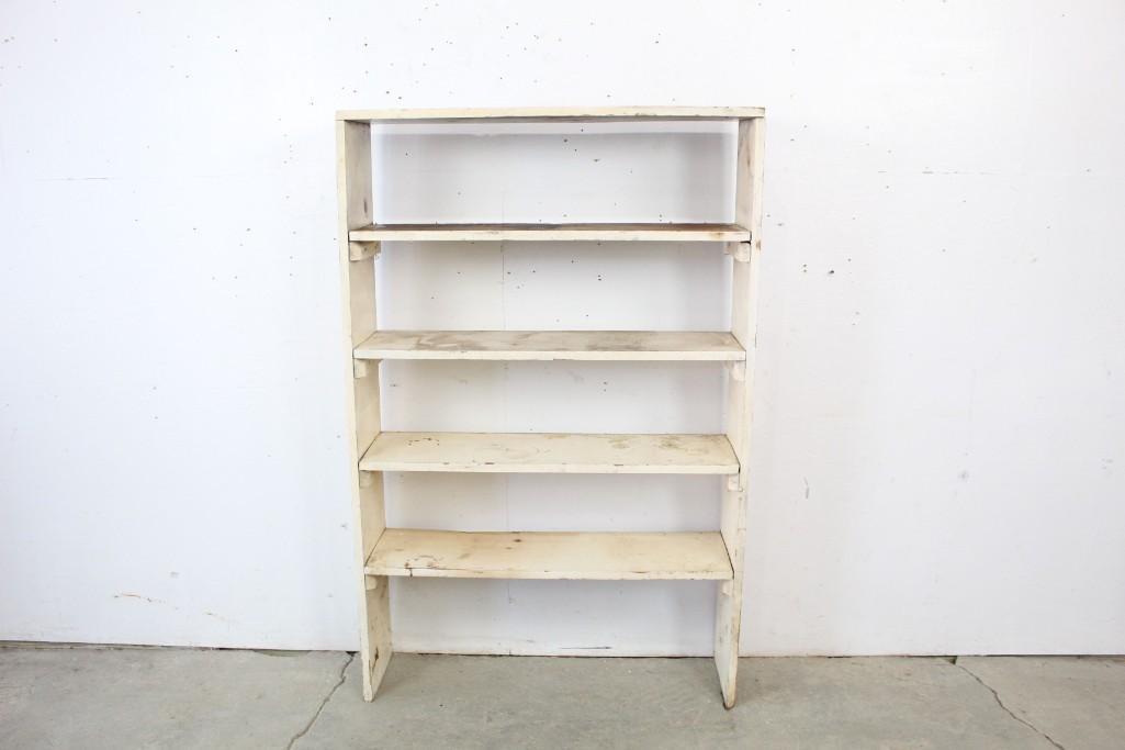 White Wooden Painted Bookshelf (1 of 5)