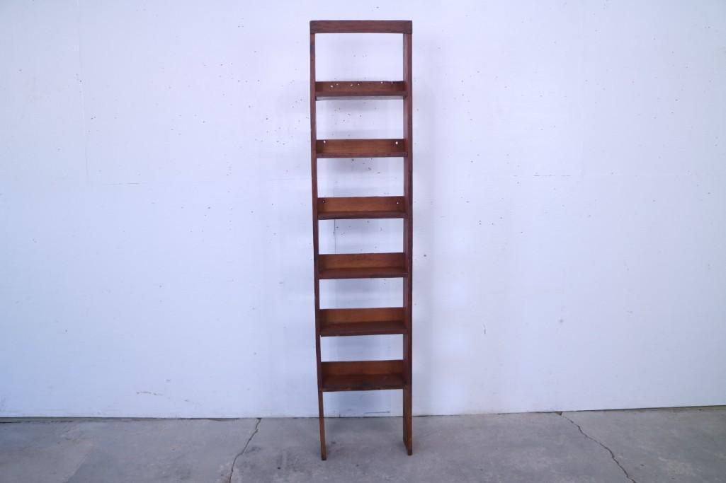 Antique Primitive Wood Country Book Shelf w/ 6 Racks (1 of 6)