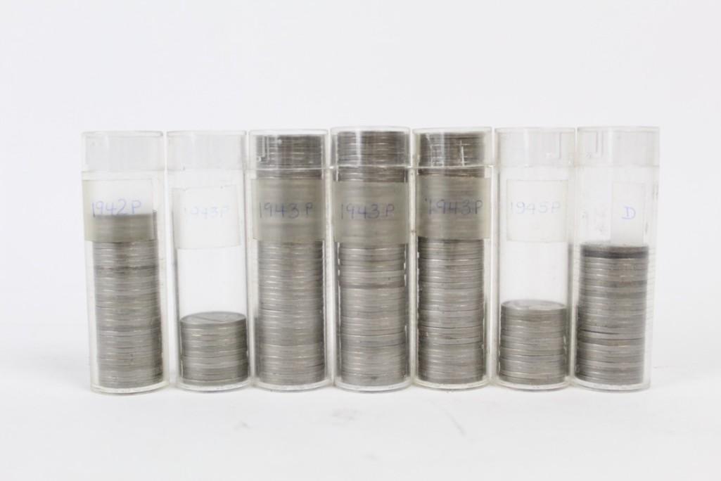 Collection of 175+ Wartime Silver Jefferson Nickels (1 of 8)