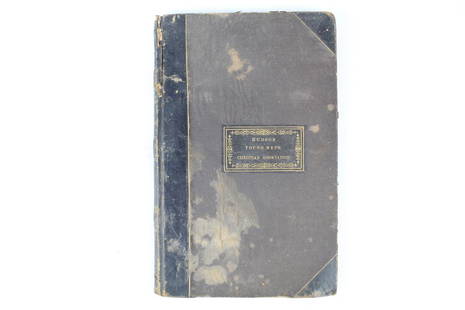 Antique Hudson NY YMCA Record Book, Ledger 1866-1883: Antique Hudson NY Young Mens Christian Association Record Book. Entries are in ink and pencil, and list members' names, dues paid, and dates members were elected to various positions. Ledger is