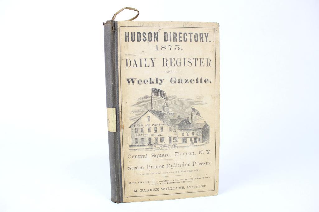 1875 Hudson NY City Directory, Addresses & Businesses (1 of 13)