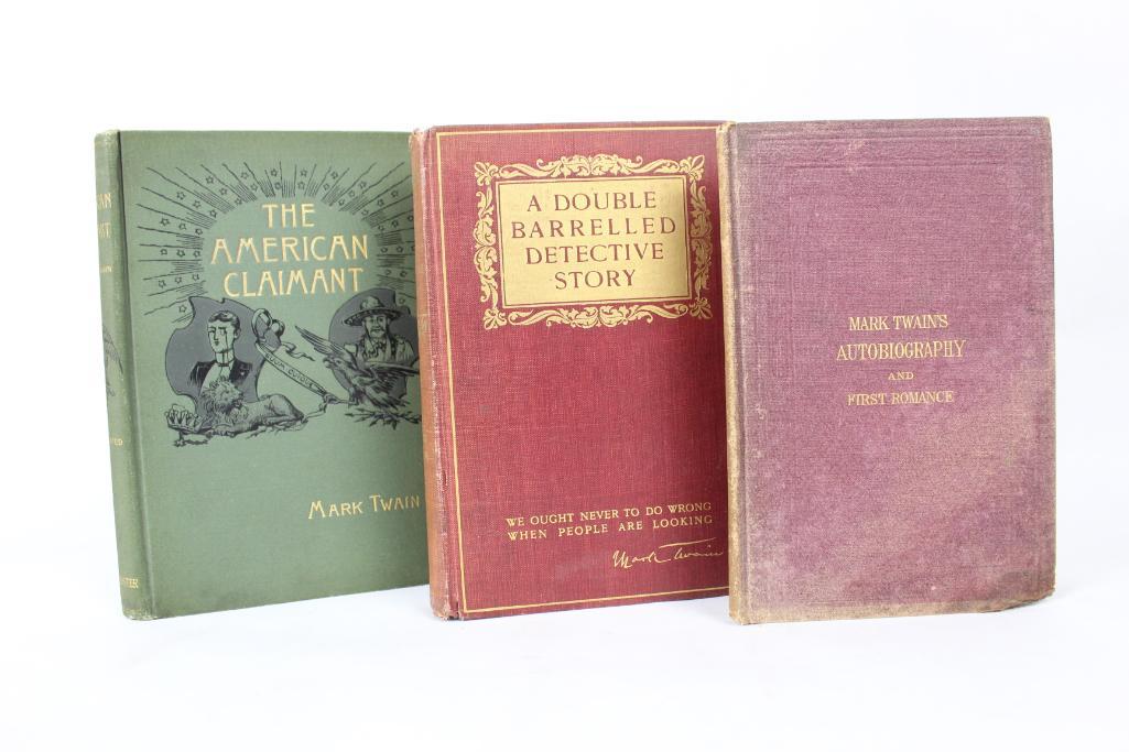 3 Mark Twain 1st Ed Books, American Claimant, Autobio. (1 of 19)