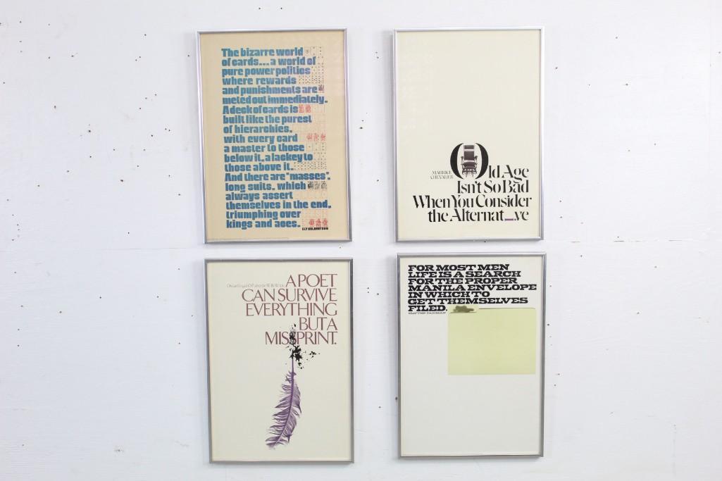 Set 4 1966 Typography Type Design Lithographs Posters (1 of 12)