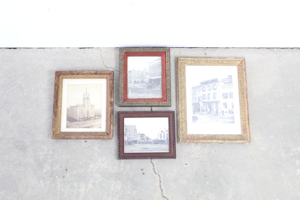 Antique Lot of 4 Framed B&W Hudson Photographs 19th C. (1 of 7)