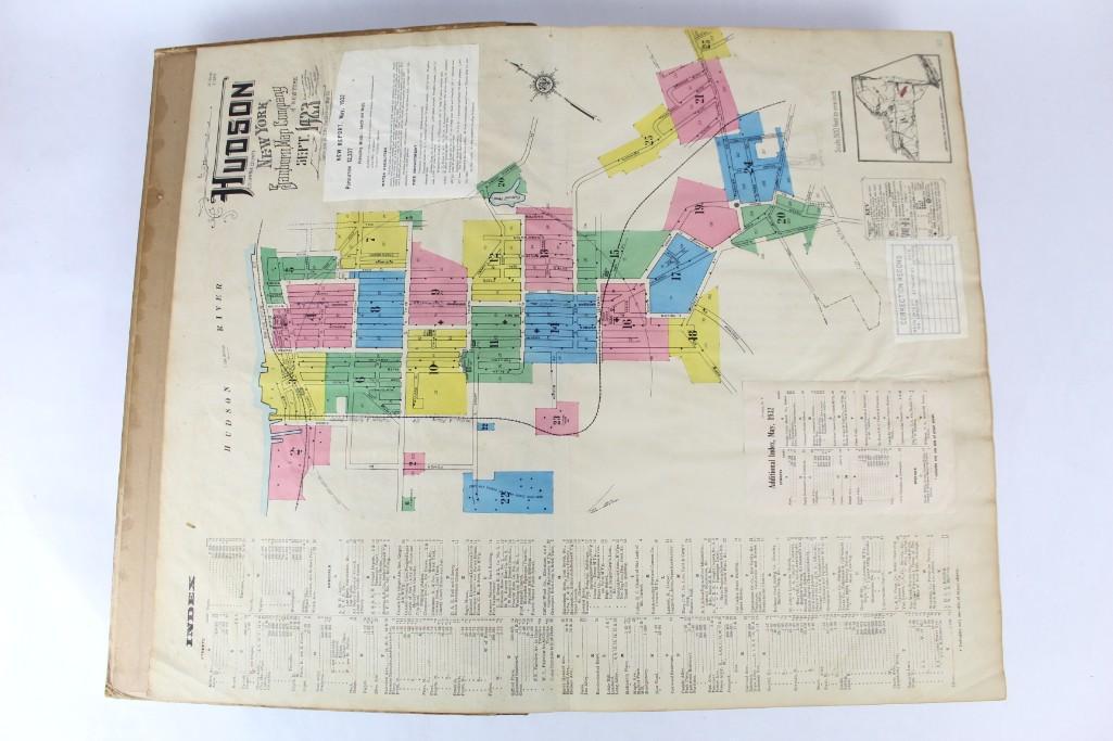 1923 Insurance Map of Hudson New York, Hardcover Folio (1 of 7)