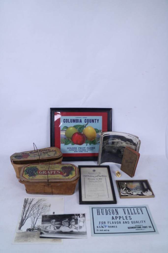 Lot of Assorted Germantown NY Ephemera,Photos,Ads,Boxes (1 of 13)