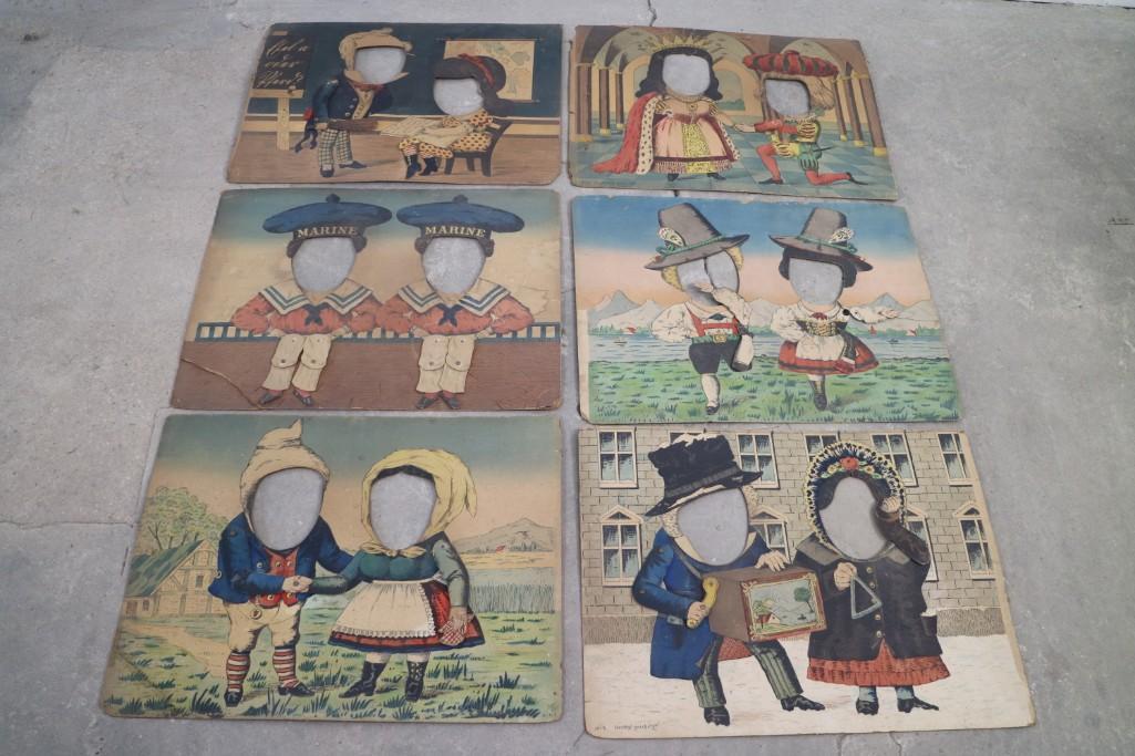 6 Antique Carnival Cutouts, Standins, sproftacchel (1 of 20)