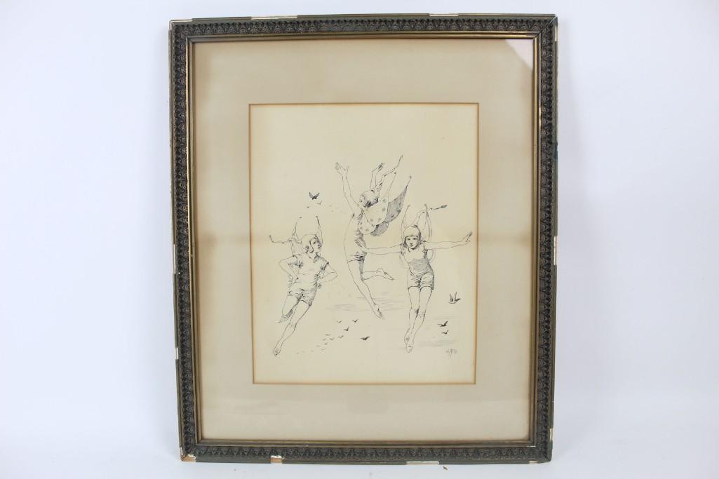 Ink Illustration 3 Foolish Fairies J. McDermott 1886 (1 of 10)