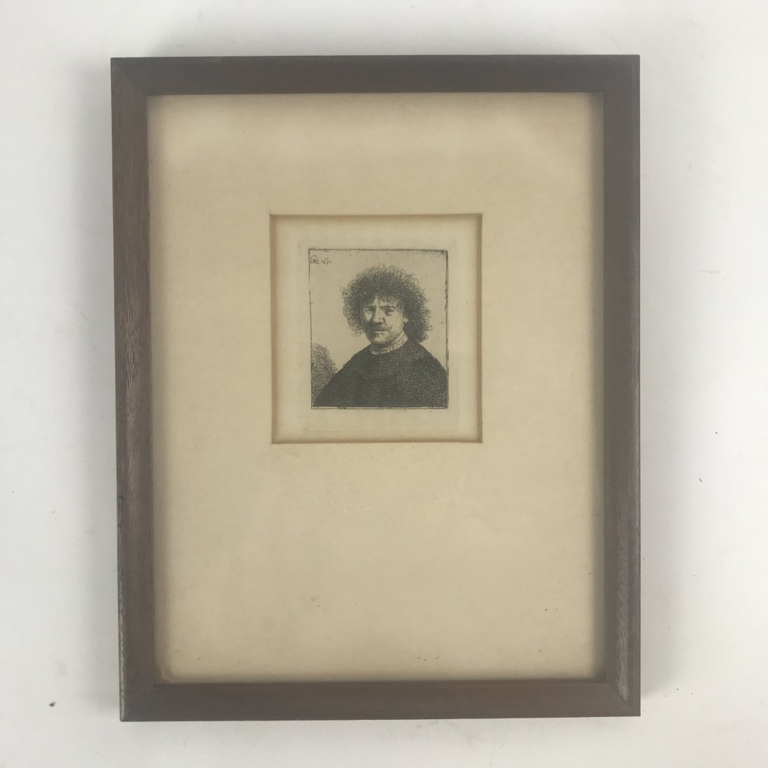 Antique Rembrandt Etching, Self Portrait, 1 of 2 (1 of 7)