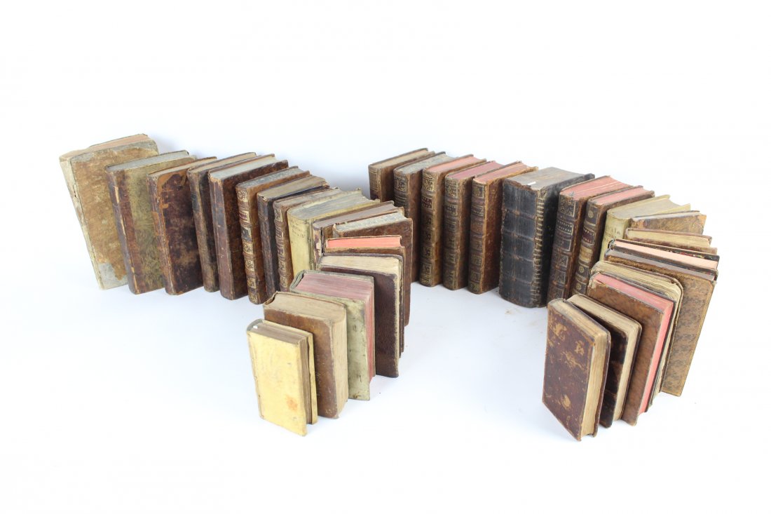 Lot of French/English History/Religious Books Marbled (1 of 19)