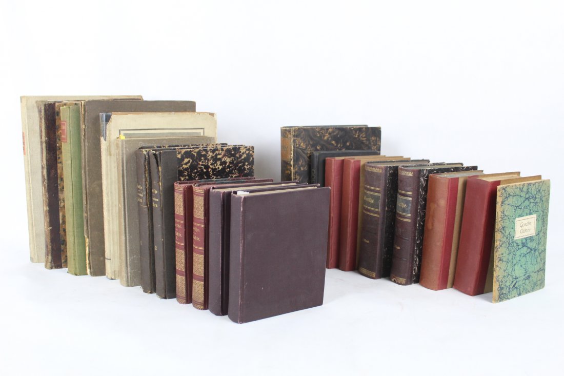 Lot of 21 German Goethe Books, Hardback Leather (1 of 20)