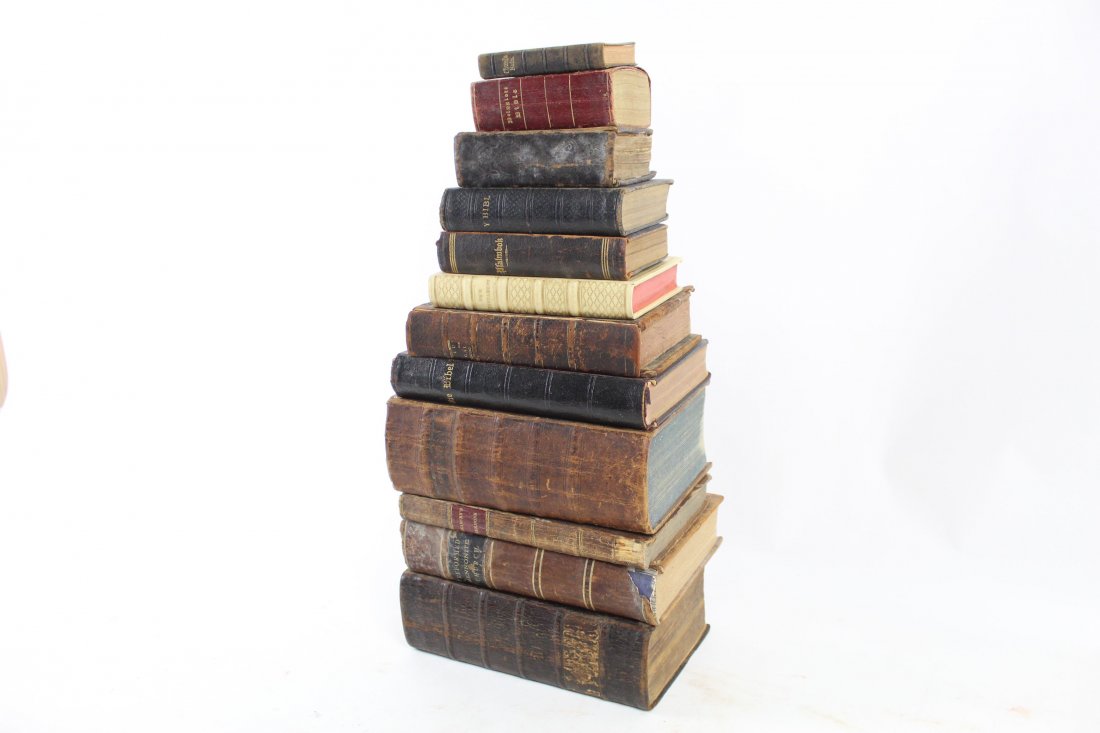 Lot of Leatherbound German & English Bibles & Religious (1 of 3)