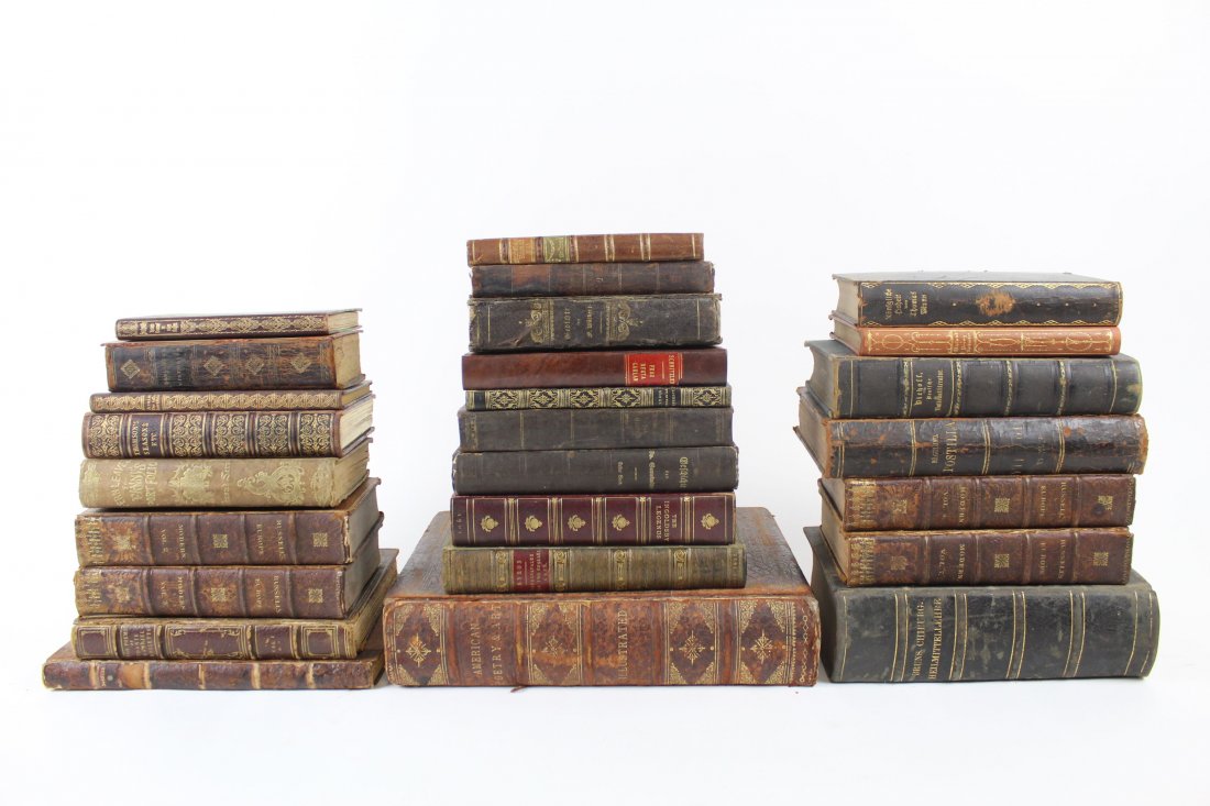 Lot of Lether-bound German&English Poetry,History Books (1 of 7)