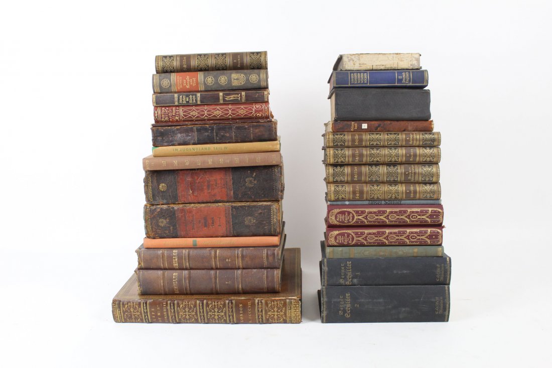 Lot of Leather-bound & Clothbound German&English Books (1 of 7)