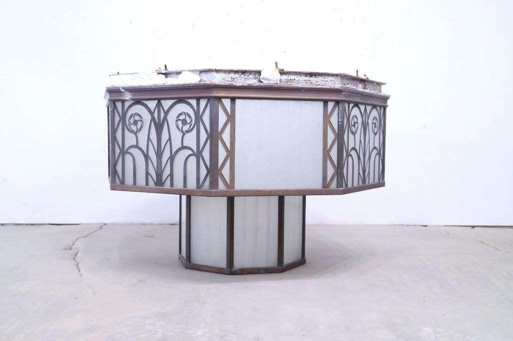 2 Tier Art Deco Flush Mount Ceiling Light Fixture,Metal (1 of 7)