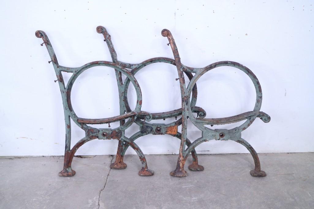 3 Industrial Cast Iron Arms for NYC Central Park Bench (1 of 5)
