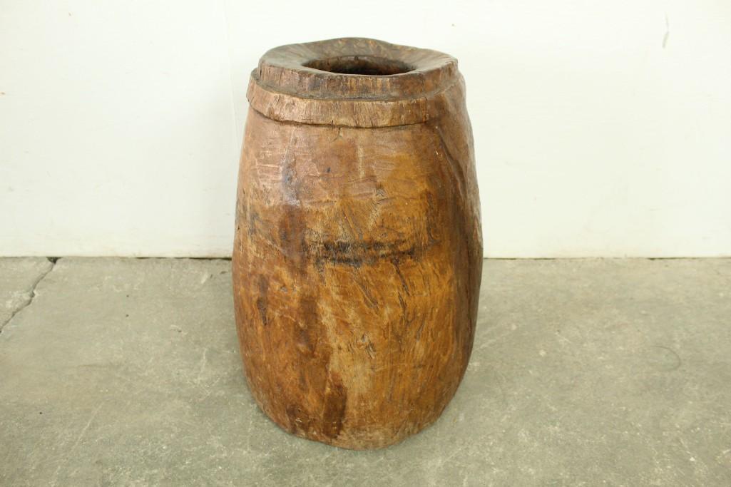 Hand Carved Heavy Wooden Log Primitive Umbrella Stand (1 of 6)