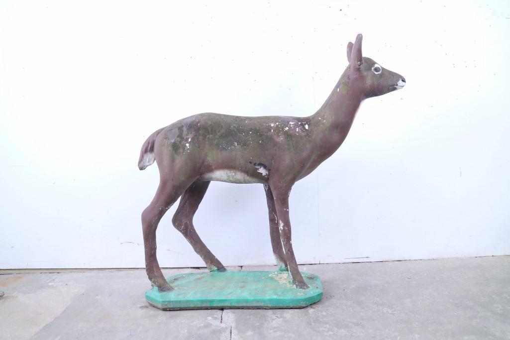 Life Size Painted Concrete Lawn Deer Statue,Folk Art (1 of 12)