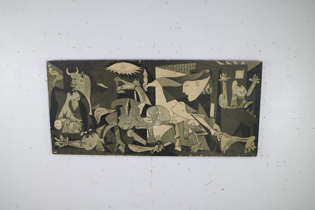 Mid-Century Modern Picasso,Guernica Print Mounted Panel (1 of 8)