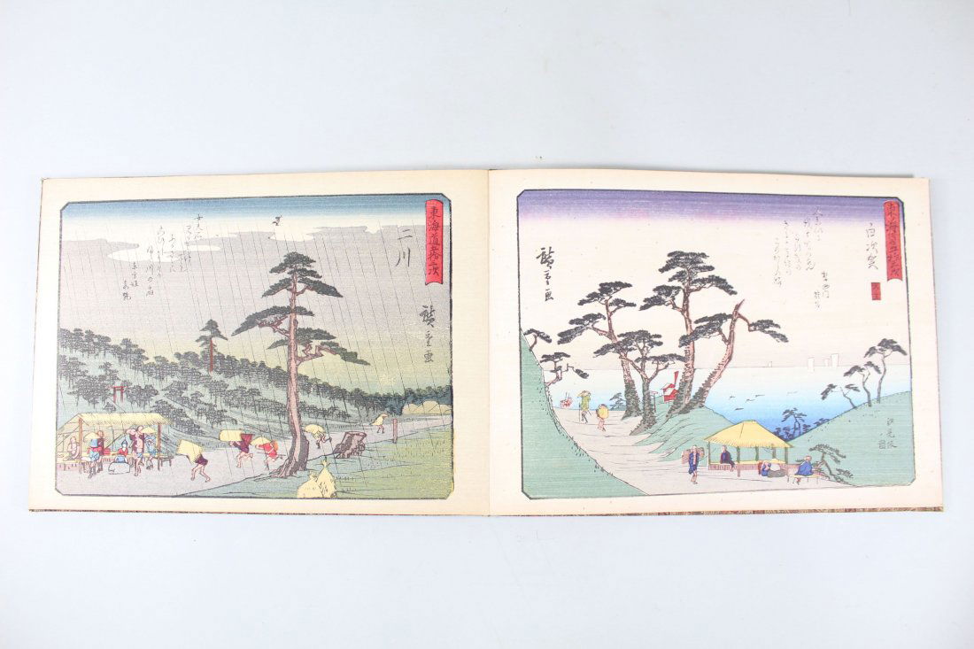 Pair of Japanese Landscape Woodblock Print Books (1 of 15)
