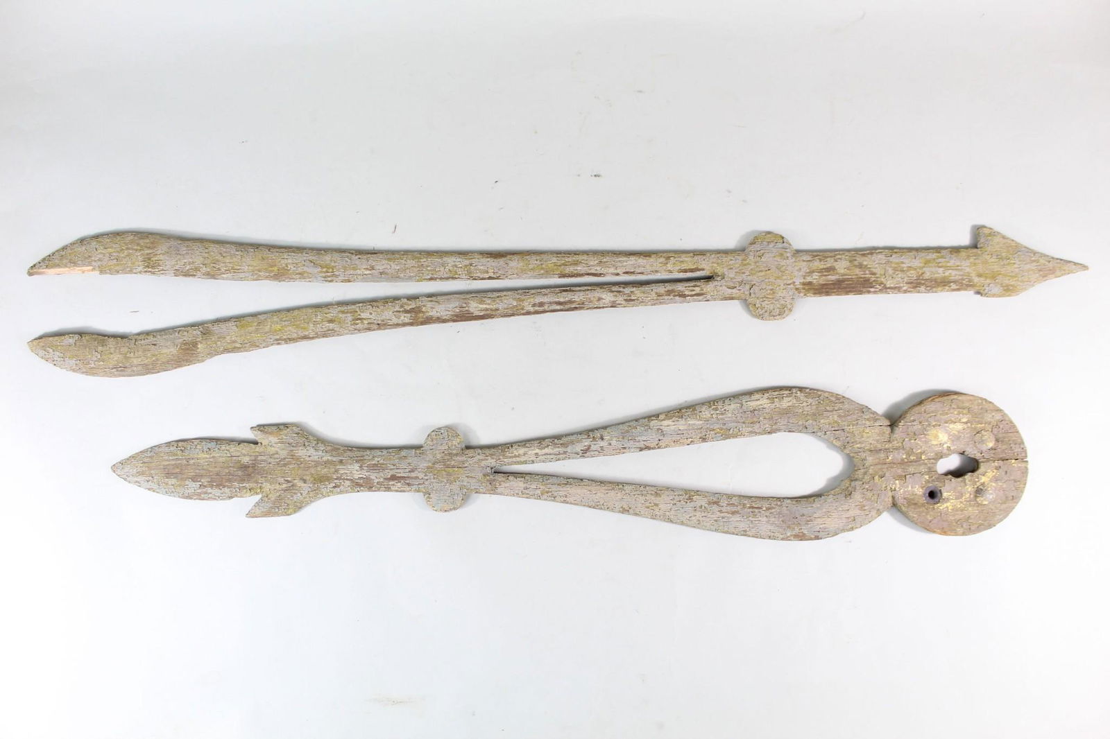 Antique Gold Gilt Wood Clock Hands,Arrow,Folk Art,2of2 (1 of 13)