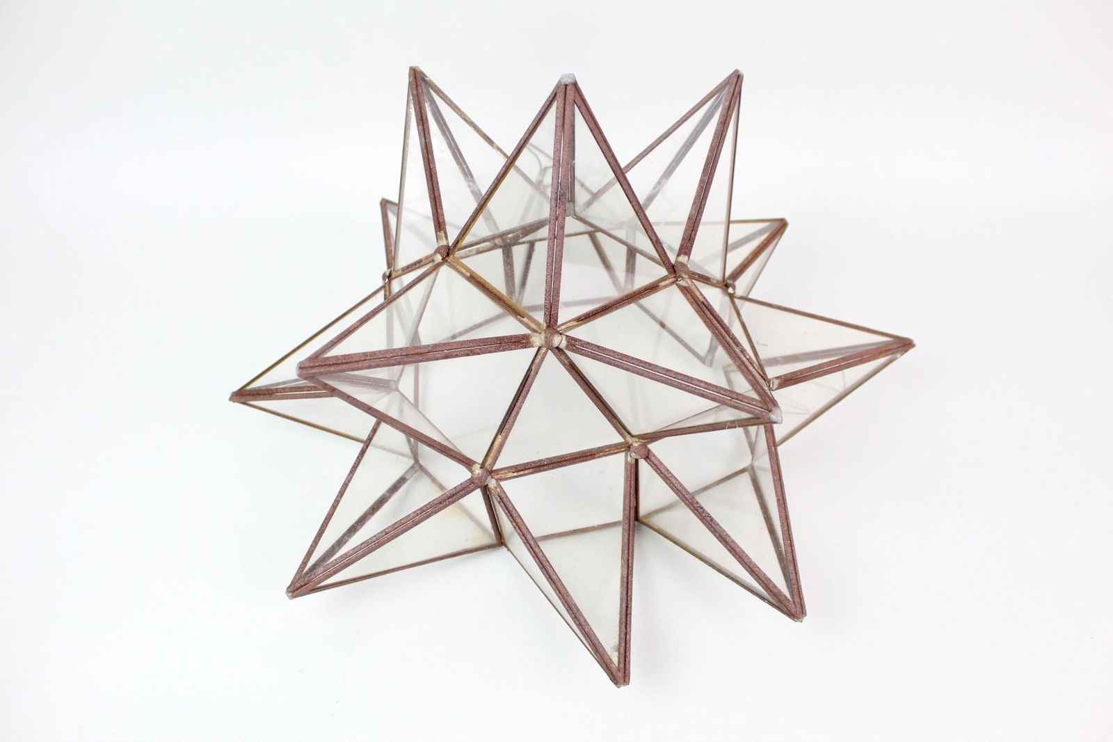 Antique Glass Moravian Star Pendant Sconce Light Cover (1 of 10)