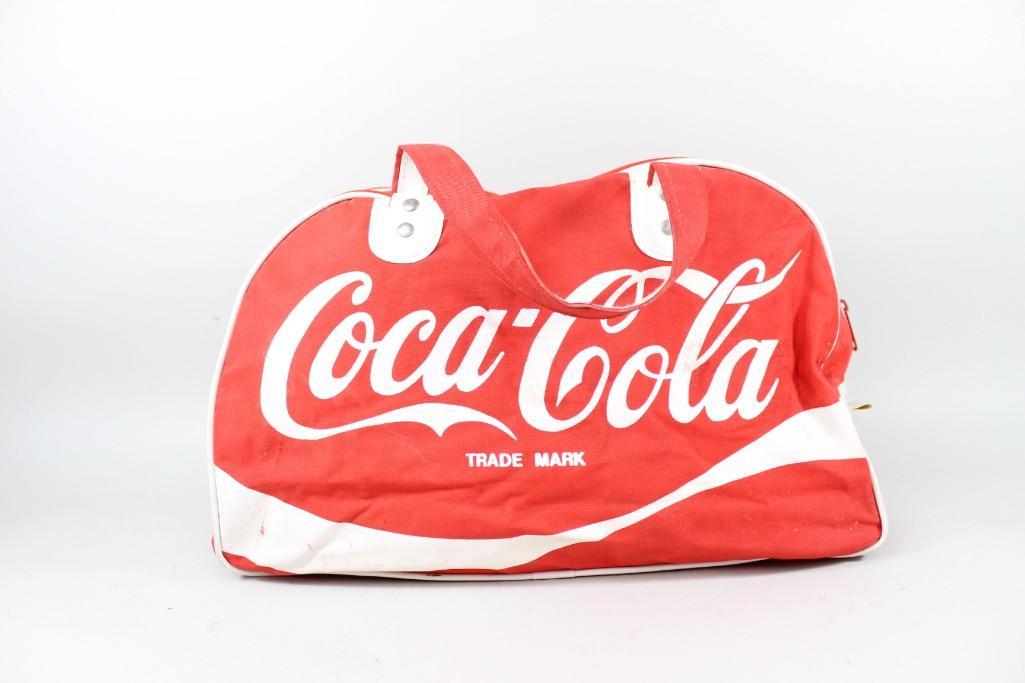 Mid-Century Mod Red White Coca-Cola Travel Duffle Bag (1 of 12)