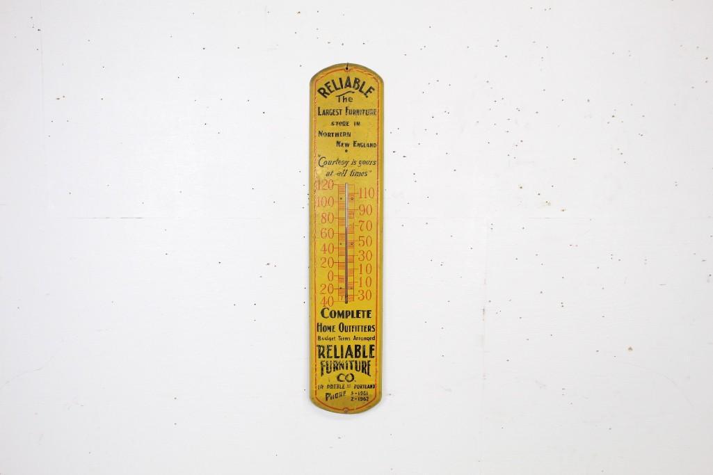 Reliable Furniture Co Portland,ME Thermometer Sign (1 of 6)