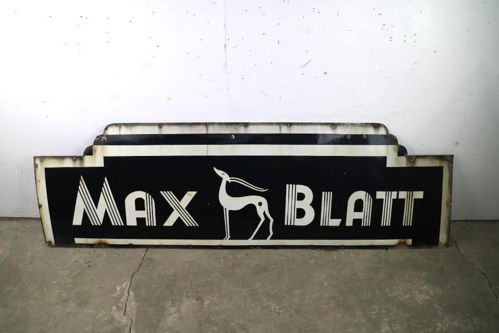Art Deco Black & White Porcelain Enamel Sign,Max Blatt (1 of 9)