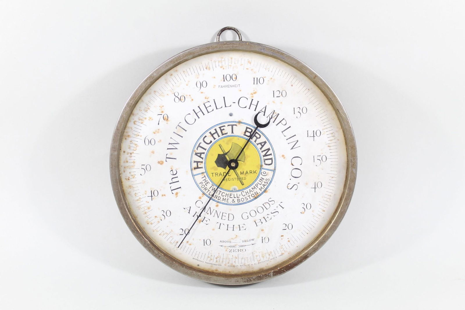 Antique Twitchell-Champlin Circular Wall Thermometer (1 of 9)