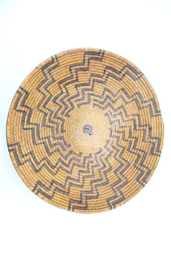 19th C Native American Apache Basket W Staircase Whirl (1 of 8)