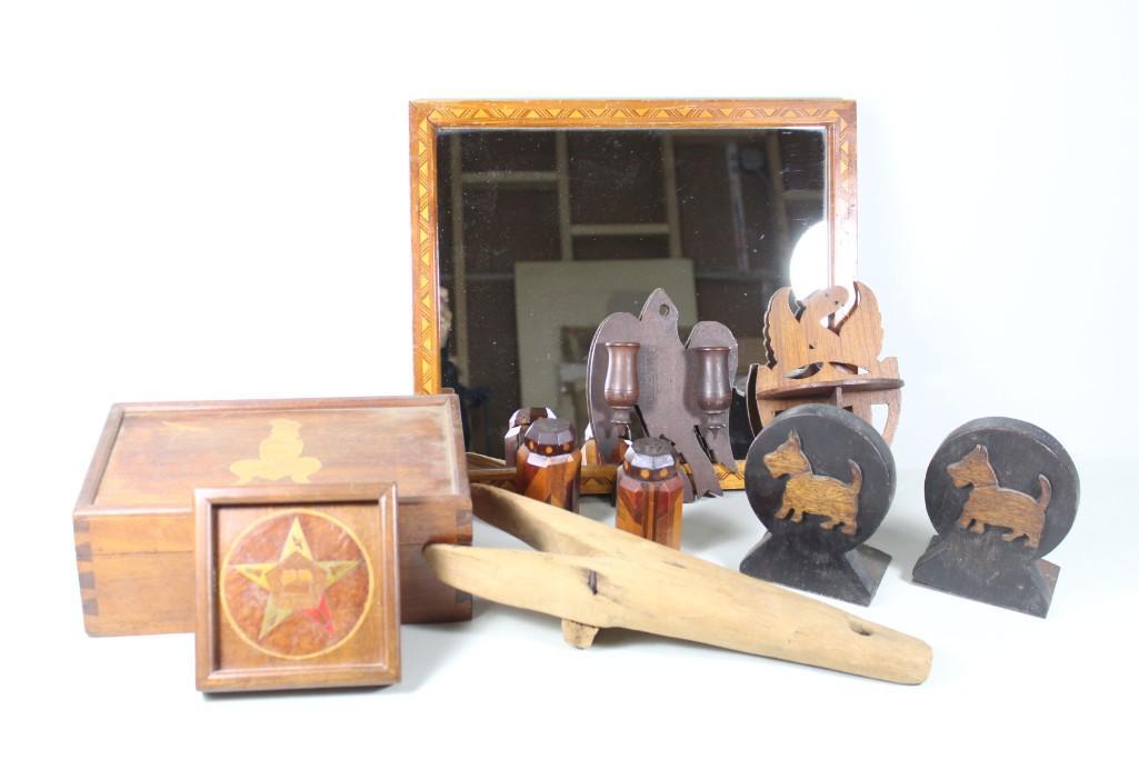 Lot Handmade Decorative Wood Items,Industrial,Bookends (1 of 13)