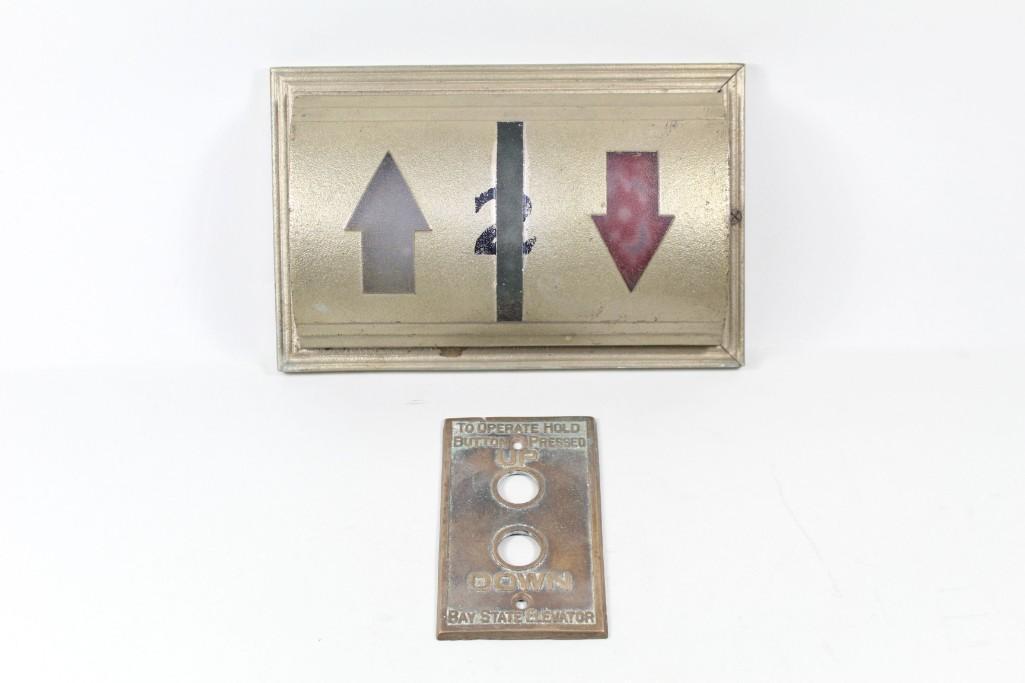 Bay State Elevator Switch Plate and Arrow Light Display (1 of 9)