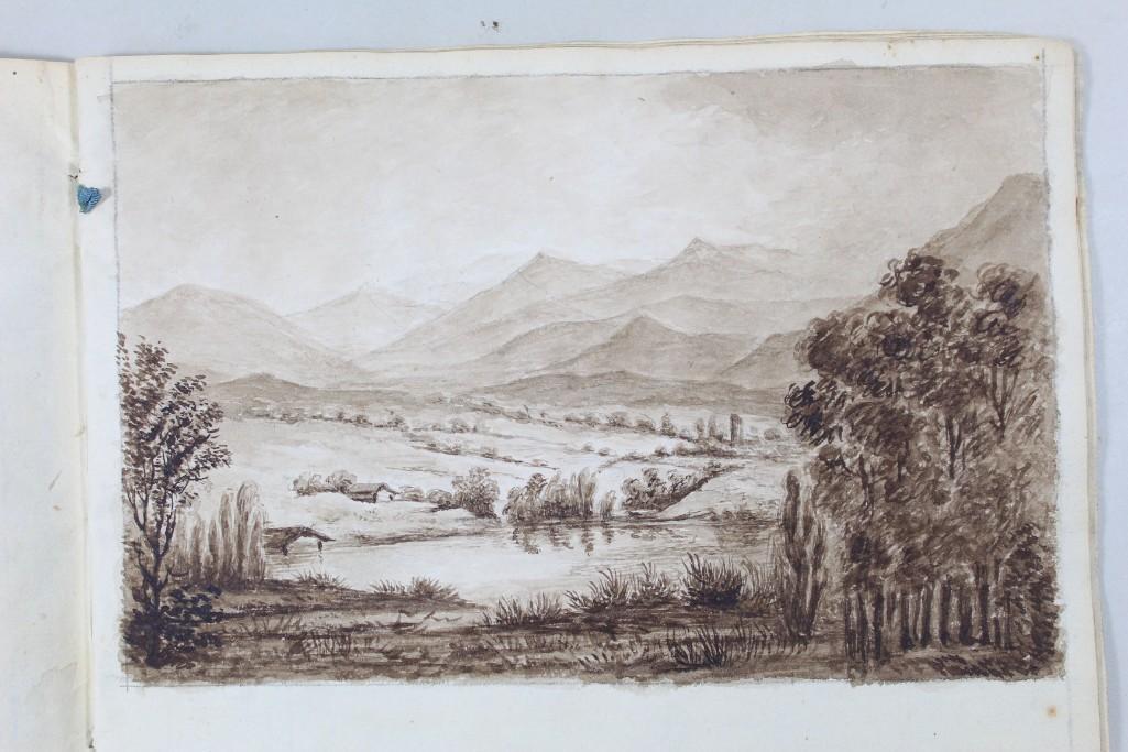 Antique 19th C.Watercolor Ink and Graphite Sketchbook (1 of 12)