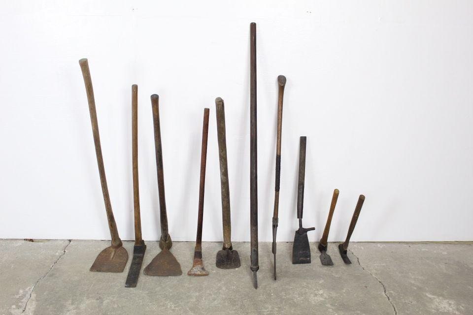 10 Primitive Wood Handled & Iron Country Farm Tools (1 of 8)