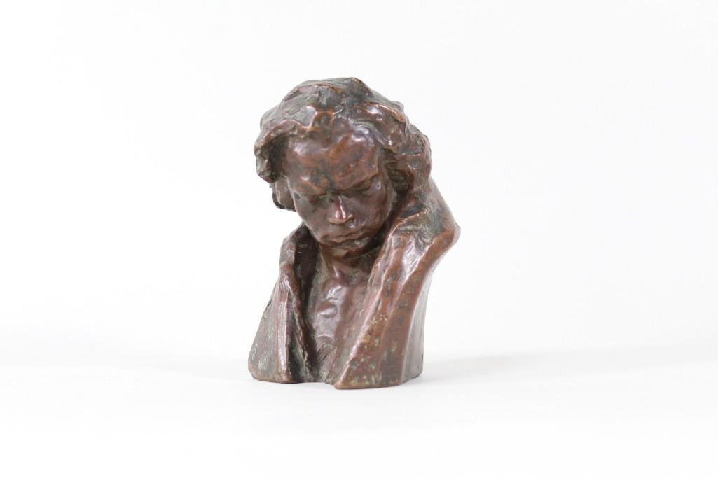 Bronze Bust of Beethoven signed J.Juszko 1927,sculpture (1 of 6)