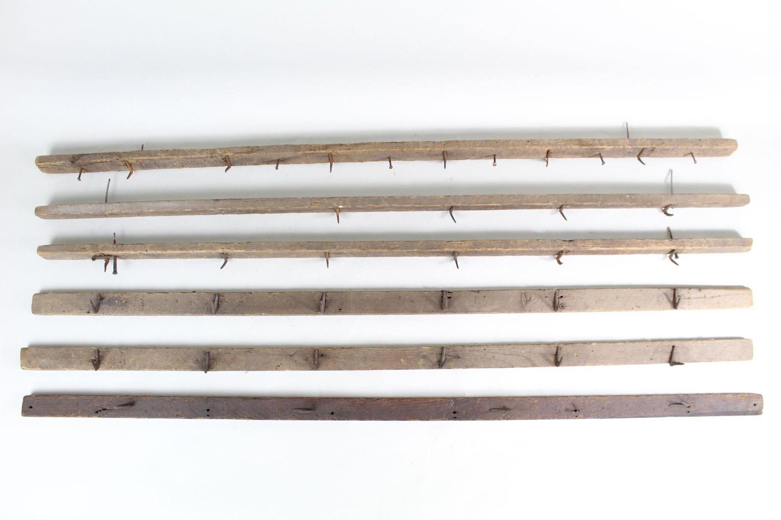7 Antique Primitive Tobacco Drying Racks W Metal Hooks (1 of 10)