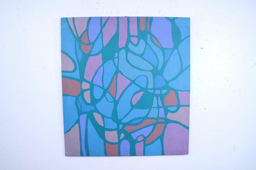 Mid-Century Modern Abstract Signed Paula Diehl Painting (1 of 9)