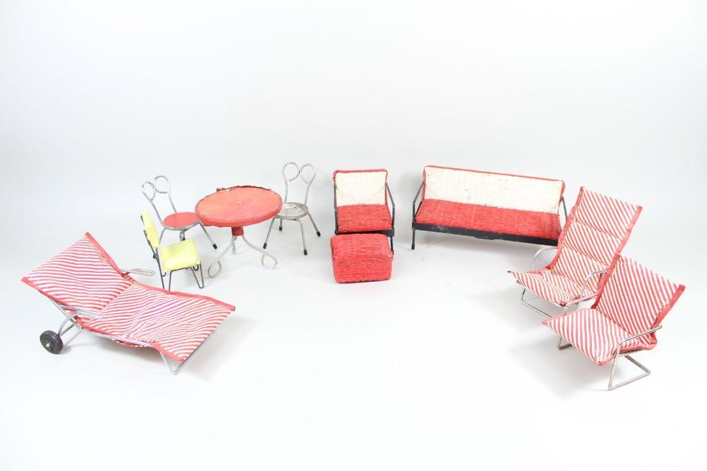 MCM 10 pc Miniature Salesman Patio Furniture Samples (1 of 13)