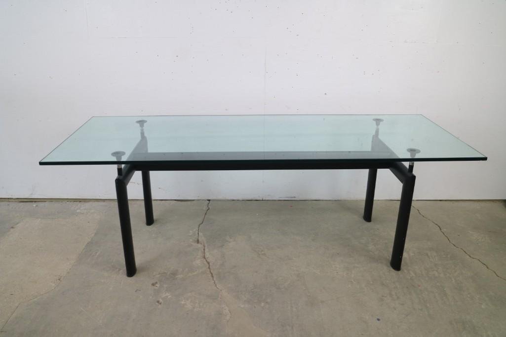 Le Corbusier LC6 Glass Top Table Mid Century Modern (1 of 8)