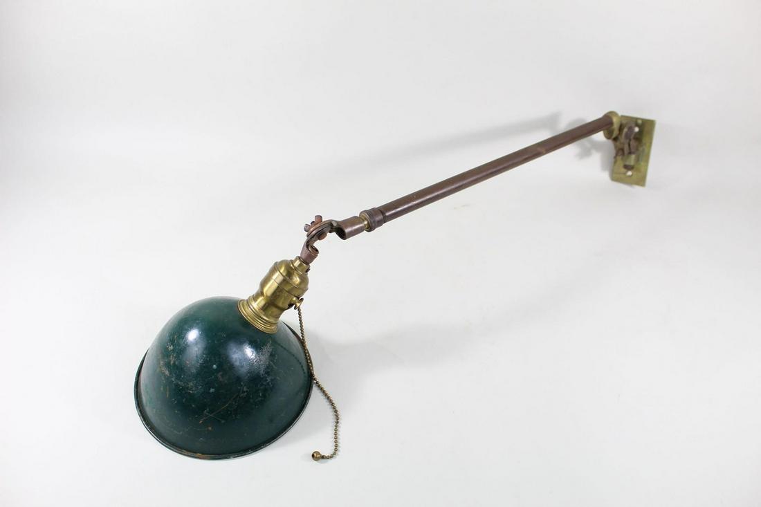 Antique Industrial Brass Wall Lamp Light,O.C. White Co (1 of 11)
