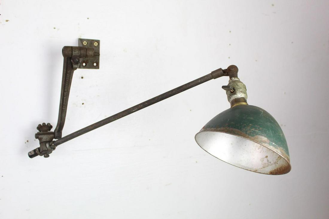 O.C. White Industrial Swing Arm Wall Mount Lamp Light (1 of 8)