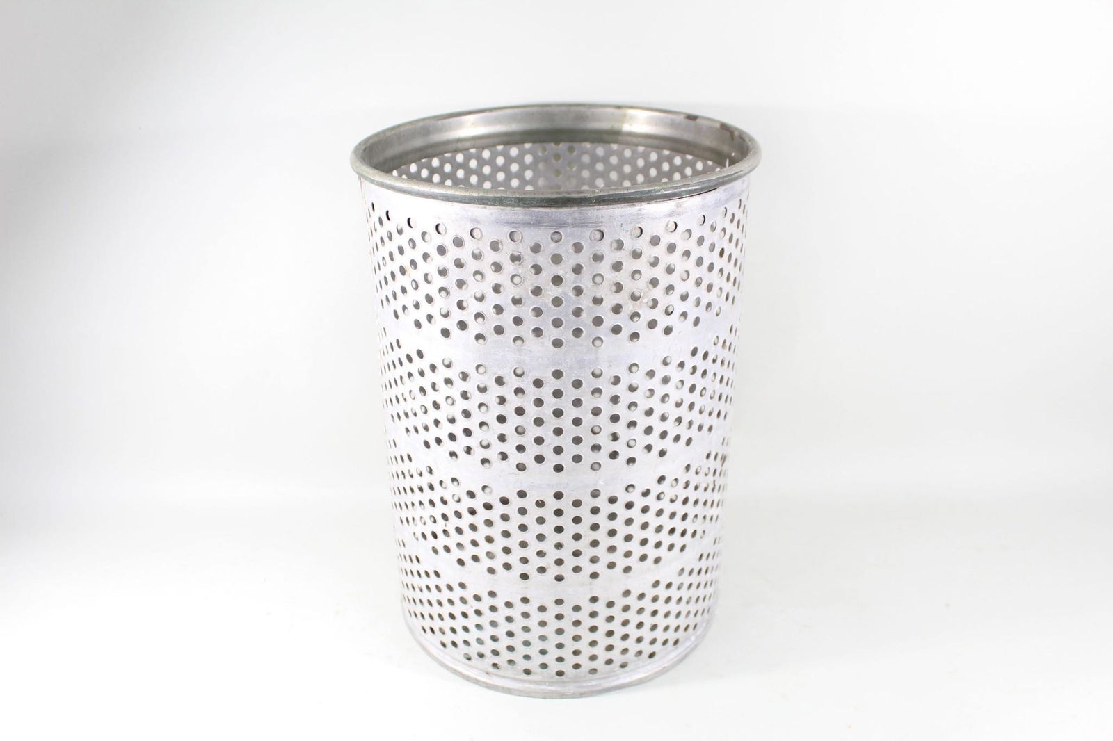 Perforated Aluminum Office Waste Trash Bin Container (1 of 9)