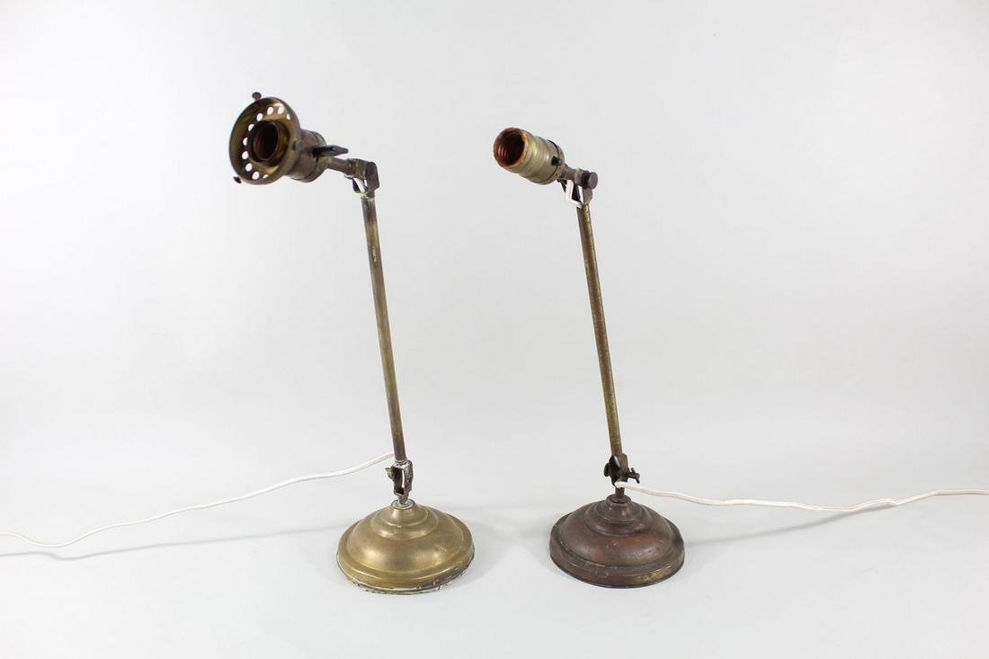 2 Brass Antique Industrial Articulated Faries Desk Lamp (1 of 15)