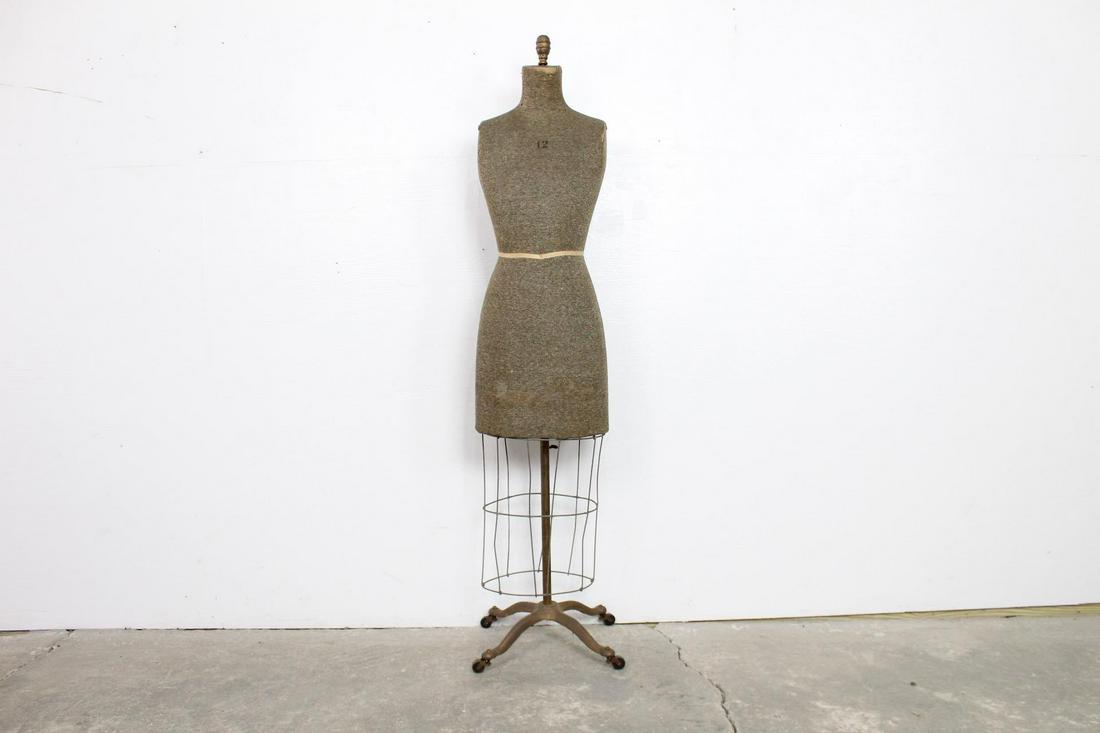 Antique Female Dress Sewing Form 12,Salt & Pepper (1 of 10)